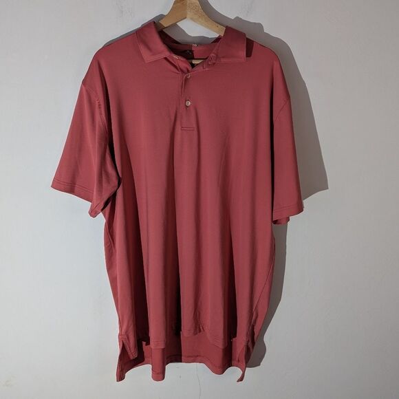 Peter Millar Summer Comfort Red Polo Shirt Casual Style Men's Size XL - Picture 1 of 7